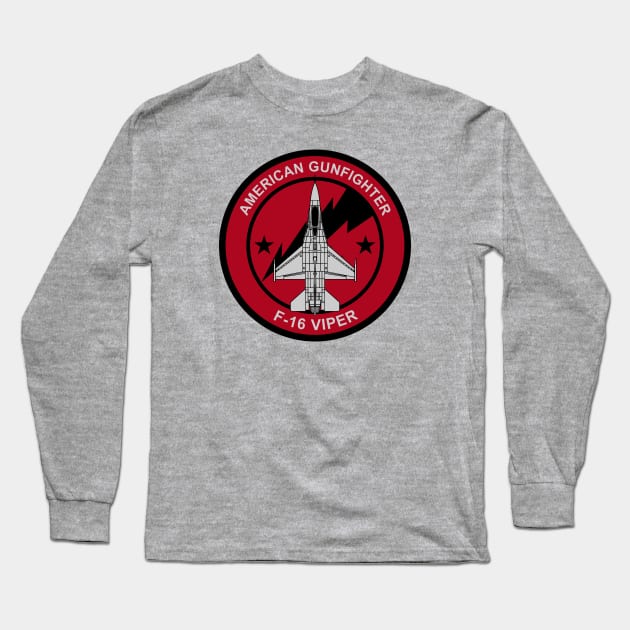 F-16 Viper American Gunfighter Long Sleeve T-Shirt by TCP